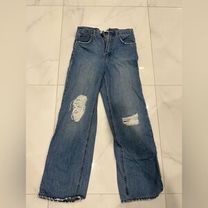 OAK + FORT Women’s Distressed Straight Jeans